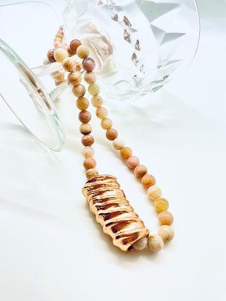 Pack Pendant with Pink Opal Beads