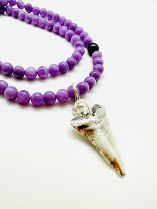 Tide Necklace with Lavender Jade Beads