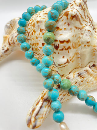 TIDE NECKLACE WITH TURQUOISE BEADS