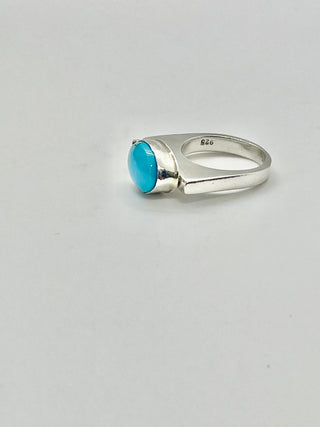 Blue Arizona Turquoise & Opal Ring