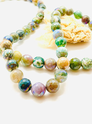 TIDE NECKLACE WITH INDIAN AGATE BEADS