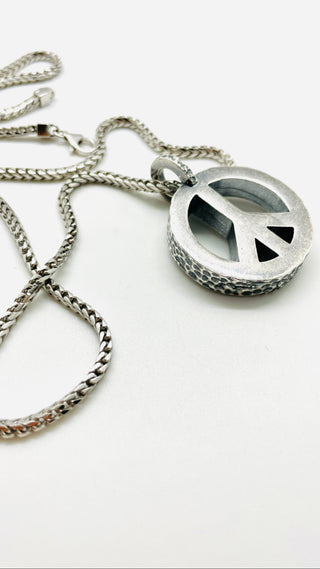 Peace Necklace with Sterling Silver Chain