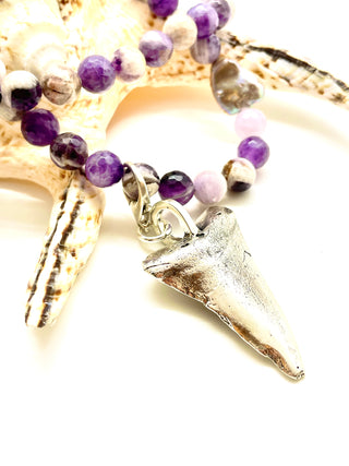 TIDE NECKLACE WITH AMETHYST BEADS