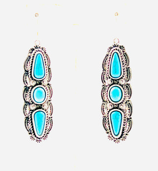 Triple Turquoise Earrings