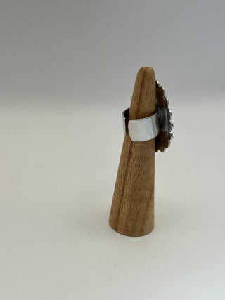 Yami Adjustable Ring – Western Turquoise Concho Ring for Women