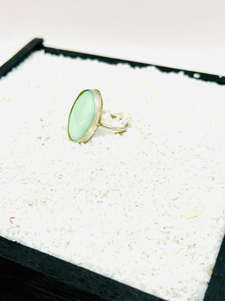 Sterling Silver Green Opal Ring