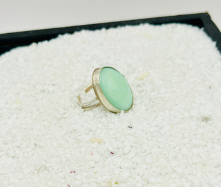 Sterling Silver Green Opal Ring