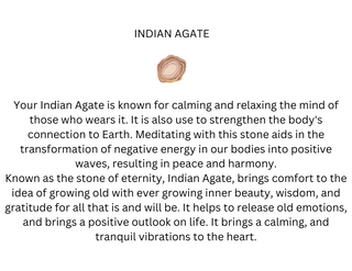 Peace Necklace with Indian Agate Beads