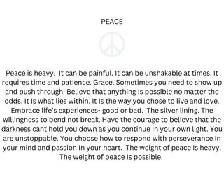 Peace Necklace with Chocolate Pearls