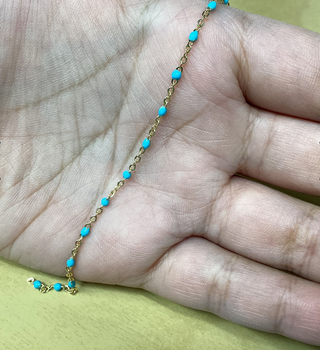 The Ultimate Bohemian Rebel Bracelet – Unisex 14KT Solid Gold Chain - BLEU