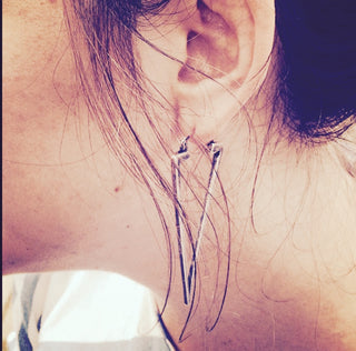 DREA CHEVRON HOOP EARRINGS