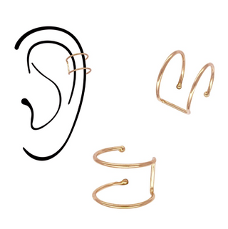 14KT Yellow Gold Ear Cuff- Minimalist Edge