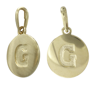 9MM 14KT Yellow Gold Necklace Charm