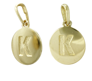 9MM 14KT Yellow Gold Necklace Charm