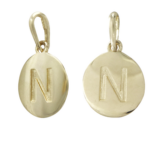 9MM 14KT Yellow Gold Necklace Charm