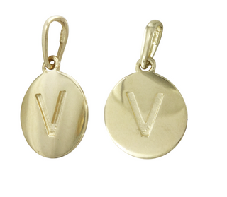 9MM 14KT Yellow Gold Necklace Charm