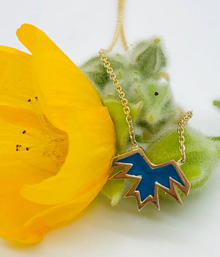 THUNDERBIRD ENAMELED NECKLACE