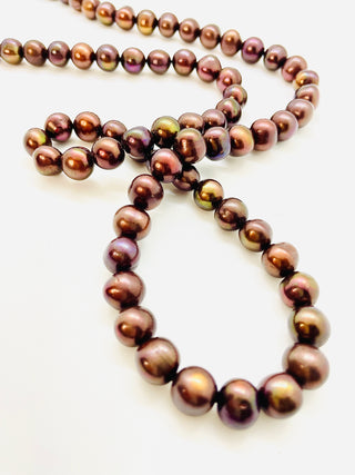 Peace Necklace with Chocolate Pearls