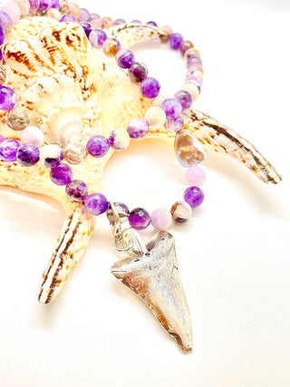 TIDE NECKLACE WITH AMETHYST BEADS