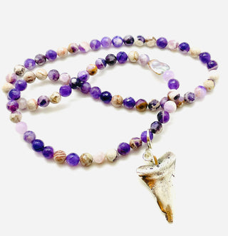 TIDE NECKLACE WITH AMETHYST BEADS