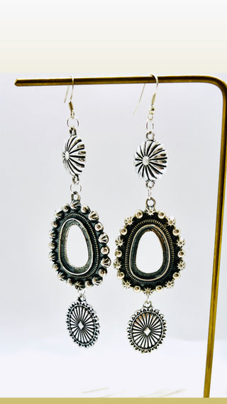 Concho Dangle Earrings