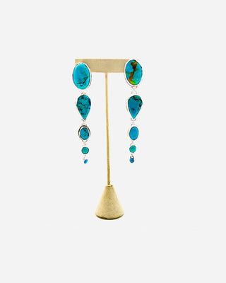 Turquoise Stacked Post Earrings