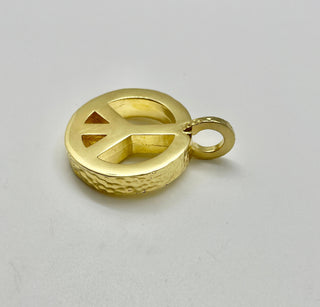 Peace Necklace with Gold Filled Paperclip Chain