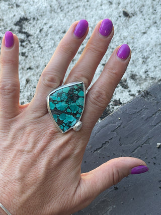 LUCINDA TURQUOISE & CRYSTAL RING