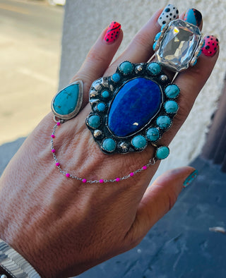 Lapis & Arizona Blue Turquoise Ring