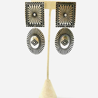 Double Concho Earrings