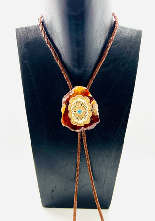 Carnelian Turquoise Bolo