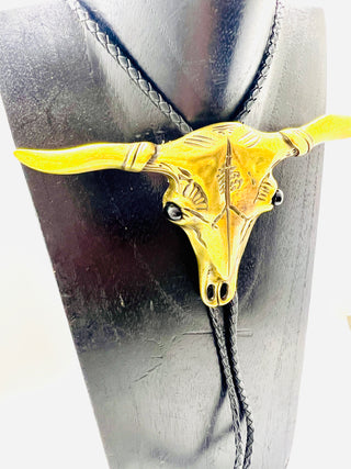 Brass Bull Bolo