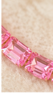 Pink Cubic Zirconia Necklace