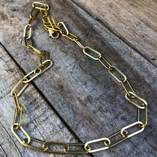 NINA GOLD FILLED PAPERCLIP NECKLACE